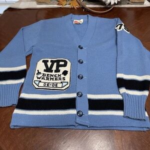 Vintage Dehen Varsity Sweater cardigan rockabilly